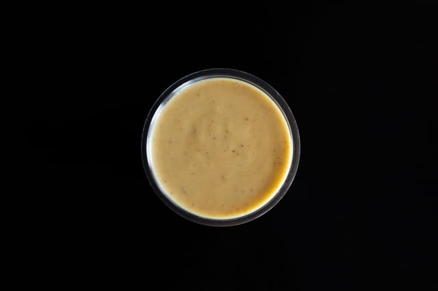 2oz Mediterranean Olive Vinaigrette.